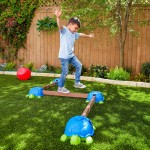 Joc de Echilibrul si Balans cu Broscute Testoase KidKraft Turtle Totter Balance Beam  Interior - Exterior